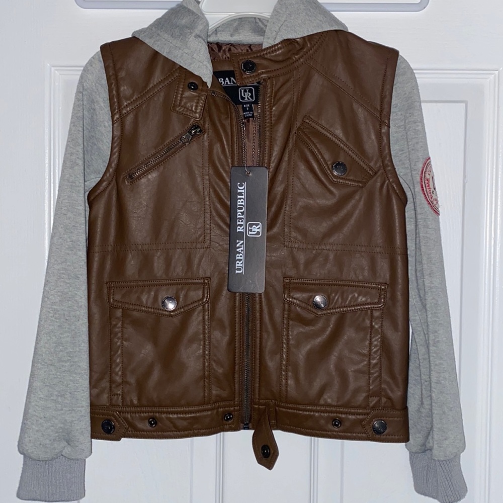 Urban Republic boys hooded bomber jacket.